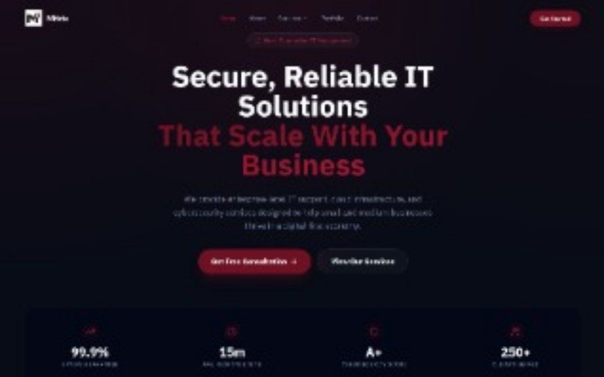 Mitrix IT website built by AuctoLabs
